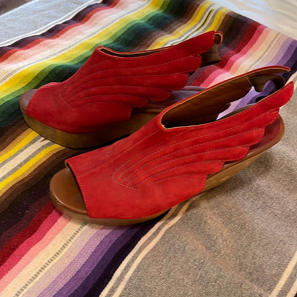 Rachel Comey “Pegasus” Red Winged Clogs
